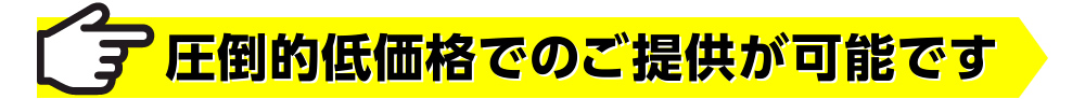 圧倒的低価格でのご提供が可能です